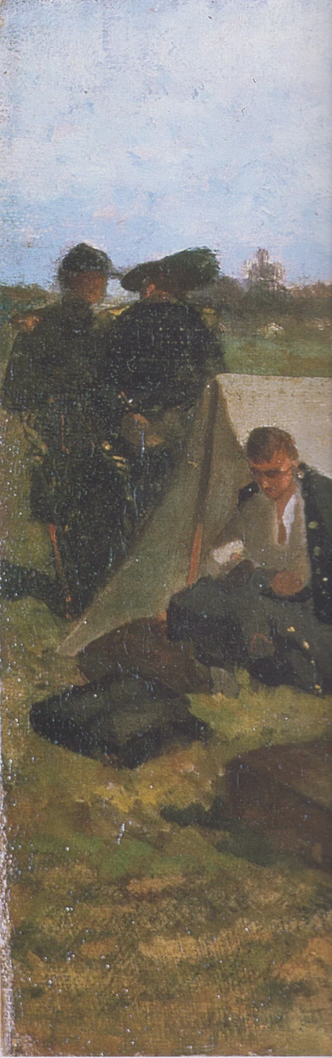 Accampamento di bersaglieri - dettaglio